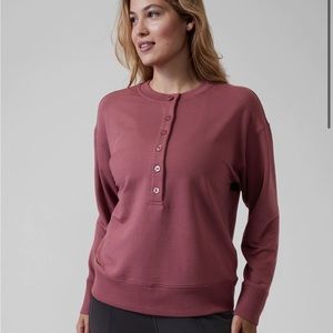Athleta Balance Henley Sweatshirt XXS